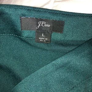 jcrew emerald blouse